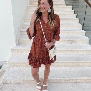Amazon Brown Dot Dress